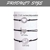 3Pcs 3 Style 430 Stainless Steel Heart Link Bracelets Set JB720A-3