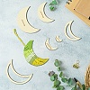 8Pcs 8 Style Wood Hoop Rings Macrame for DIY Craft Making DIY-WH0545-007-5