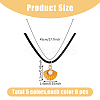 30Pcs 5 Color Zinc Alloy Enamel Shell Shape Pendant Necklaces Set with ABS Plastic Imitation Pearl Beaded NJEW-AB00020-9