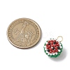 Glass Seed Beaed Watermelon  Pendants PALLOY-MZ00565-2