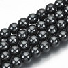 Non-magnetic Synthetic Hematite Beads Strands X-G-Q892-6mm-1