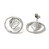 Tarnish Resistant 304 Stainless Steel Stud Earrings for Women EJEW-Z066-12P-2