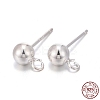 925 Sterling Silver Stud Earring Findings STER-S002-50-5
