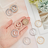 12Pcs 2 Colors 201 Stainless Steel Pendants STAS-DC0012-16-3