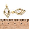 Brass Micro Pave Cubic Zirconia Pendants KK-B083-06G-3