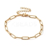 PVD Vacuum Plating 304 Stainless Steel Paper Chain Bracelet for Men Women BJEW-E031-13G-01-1