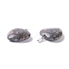 Natural Glaucophane Pendants G-G956-B46-FF-3