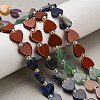 6 Styles Natural Topaz Jade & Rhodonite & Green Aventurine & Red Jasper & Sodalite & Amethyst Beads Strands G-F811-A03-02-1