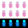 12Pcs Luminous Translucent Resin Sea Animal Cabochons RESI-TA0004-56B-1