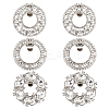 6Pcs 3 Styles Alloy Rhinestone Shoe Buckle Clips AJEW-PH0011-57-1