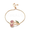 Cherry Brass Micro Pave Cubic Zirconia Link Slider Bracelets KK-R217-54G-4