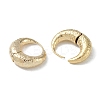 Texture Rings Brass Hoop Earrings for Women EJEW-H006-06B-G-2