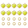 Heart Alloy Enamel Charms ENAM-YW0002-85B-1