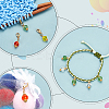160Pcs 20 Color Glass Charms PALLOY-PH0022-32-4