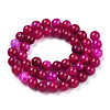 Dyed Natural Agate Beads Strands G-T109-8mm-05-3