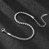 304 Stainless Steel Rope Chain Bracelets for Women LS-BJEW-Q051-04P-5