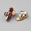 Butterfly Shape Alloy Enamel Adjustable Jean Button Pins FIND-WH0609-77KCG-02-2