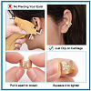 44Pcs Brass Cuff Earrings Set EJEW-PH0001-09-7
