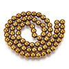 Non-magnetic Synthetic Hematite Beads Strands X-G-S096-6mm-2-3