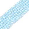 Electroplate Glass Beads Strands EGLA-A044-P1mm-B06-1