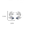 Fish Alloy Glass Stud Earrings FS-WG4D6D9-01-1