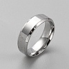 Stainless Steel Simple Plain Band Ring for Women RJEW-WH0015-04C-1