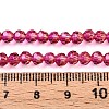 Baking Paint Transparent Glass Beads Strands X-DGLA-A035-T4mm-A03-5