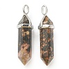 Natural Rhodonite Pointed Pendants G-M378-01P-A40-2