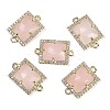 Natural Rose Quartz Faceted Rectangle Links G-I375-07G-09-1