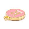 Golden Plated Alloy Enamel Charms ENAM-Q437-14R-2