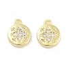 Brass Micro Pave Cubic Zirconia Pendants ZIRC-P120-01G-1