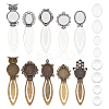 10Pcs Tibetan Style Tortoise Bookmark Cabochon Settings TIBE-ME0001-11-1