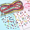 6 Strands 6 Colors Glass Beads Strands DGLA-YW0001-44E-1