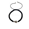 Alloy Elephant Bead Braided Bead Bracelets NI5372-6-1
