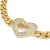 Rack Plating Brass Bracelets with Cubic Zirconia for Women BJEW-D047-01G-01-2