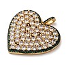 Brass Micro Pave Cubic Zirconia Pendants KK-U076-18G-02-2