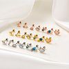 316L Stainless Steel Cubic Zirconia Cartilage Earrings for Women WGF6ABA-22-3
