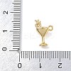 Brass Micro Pave Clear Cubic Zirconia Charms KK-G545-16G-3