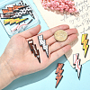 12Pcs 6 Styles Printed Acrylic Big Pendants MACR-CJ0001-53-4