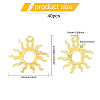 40Pcs Rack Plating Alloy Open Back Bezel Pendants FIND-CA0008-76-2