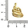 925 Sterling Silver Clear Cubic Zirconia Spiral Pendant Bails STER-R011-04G-3