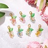 7Pcs Acrylic Flower Pendant Decorations HJEW-JM03089-1