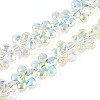 Transparency Electroplate Glass Beads Strands GLAA-T023-38A-08-1