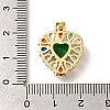 Rack Plating Brass with Cubic Zirconia Pendants KK-Z086-15G-06-3