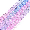 Transparent Painted Glass Beads Strands DGLA-A034-T6mm-A08-2