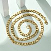 304 Stainless Steel Cuban Link Chain Necklaces NJEW-S442-01G-1