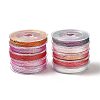 10 Rolls 10 Colors 6-Ply PET Polyester Metallic Thread OCOR-L046-03A-3