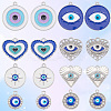 32Pcs 8 Styles Alloy Enamel Pendants ENAM-SC0006-67-7