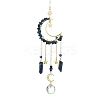 Moon & Star Brass Hanging Ornaments HJEW-TA00095-04-1