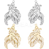 48Pcs 2 Colors Rack Plating 201 Stainless Steel Filigree Pendants STAS-CN0001-35-1